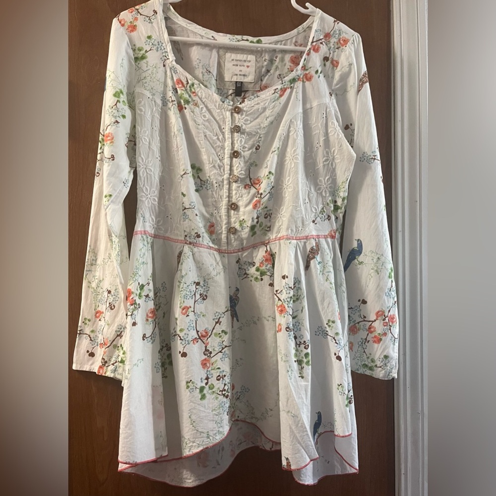 Joe Browns Cream Floral and Bird Midi Dress